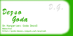 dezso goda business card